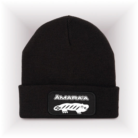 AMARA-A AM01 Gorro con parche White - Black