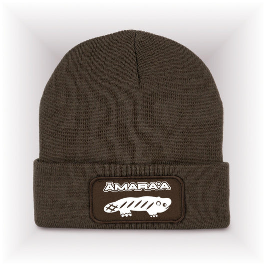 AMARA-A AM01 Gorro con parche White -  Dark Khaki