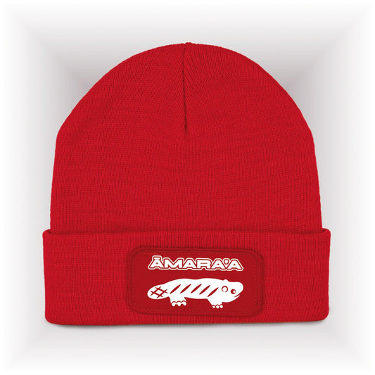 AMARA-A AM01 Gorro con parche White -  Red