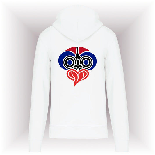 AMARA-A AM03 Sudadera capucha y cremallera MAHORI LILA-WHITE