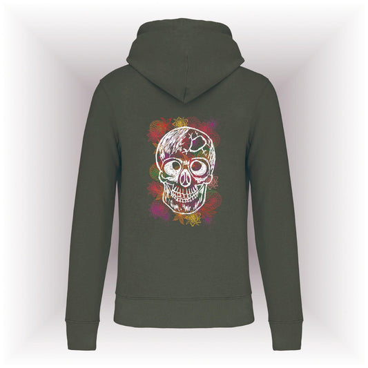 AMARA-A AM04 Sudadera capucha CALAVERA BLACK - DARK KHAKI