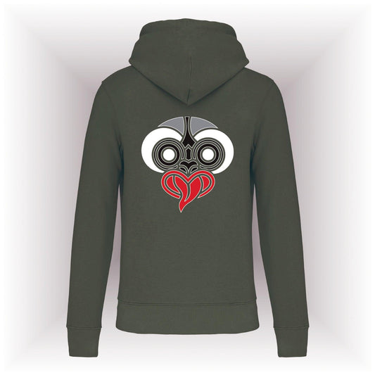 AMARA-A AM05 Sudadera capucha MAORI WHITE - DARK KHAKI