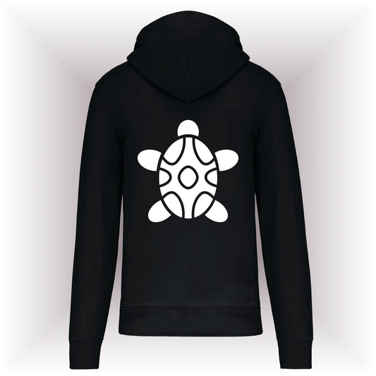AMARA-A AM08 Sudadera capucha y cremallera TORTUGA WHITE-BLACK
