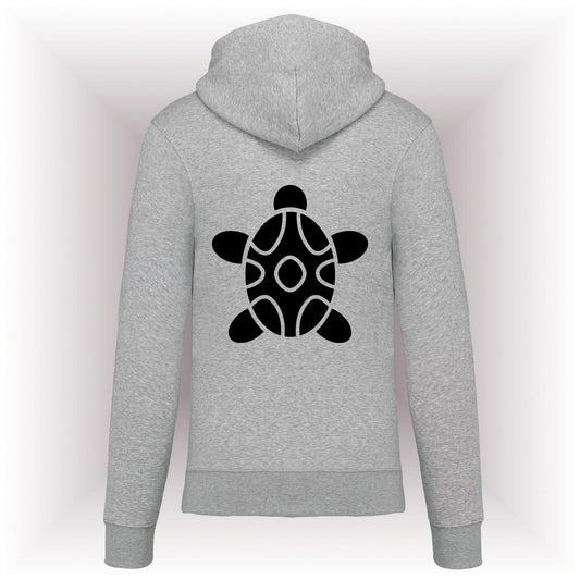 AMARA-A AM08 Sudadera capucha y cremallera TORTUGA BLACK-OXFORD GREY