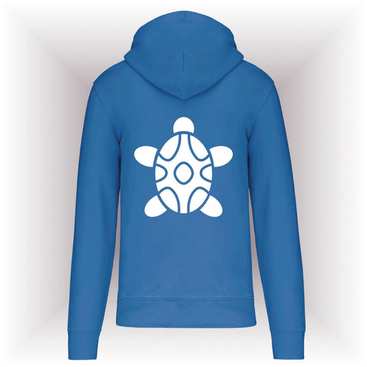 AMARA-A AM08 Sudadera capucha y cremallera TORTUGA WHITE-ROYAL BLUE