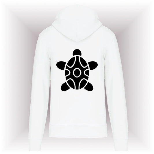 AMARA-A AM08 Sudadera capucha y cremallera TORTUGA BLACK-WHITE