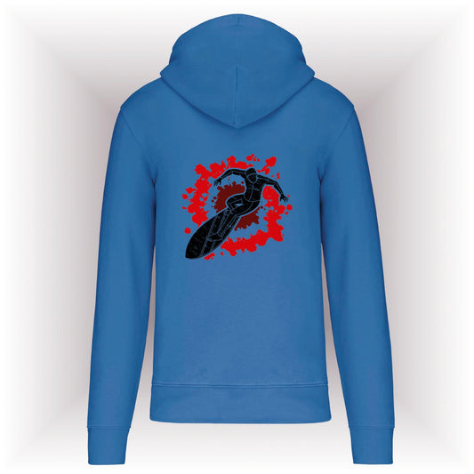 AMARA-A AM09 Sudadera capucha y cremallera SURFER RED-ROYAL BLUE