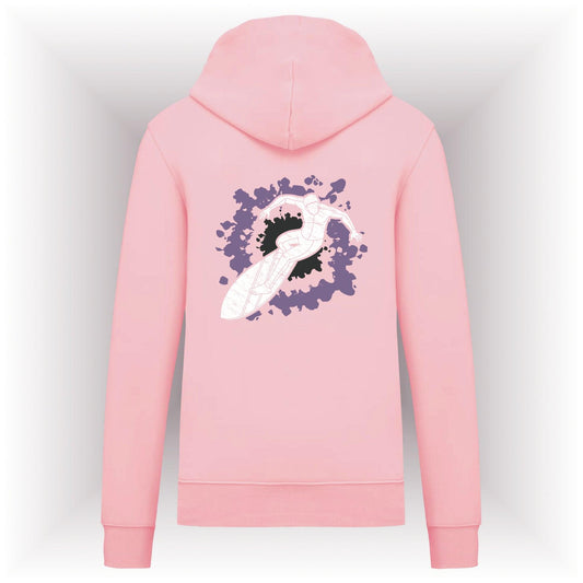AMARA-A AM11 Sudadera capucha SURFER WHITE - PALE PINK