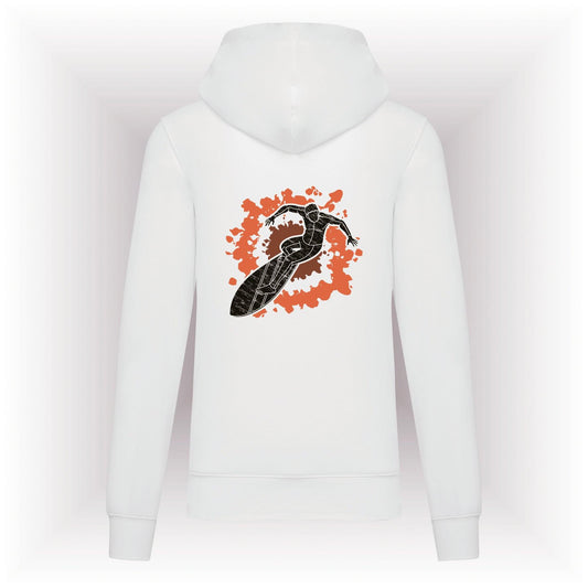 AMARA-A AM11 Sudadera capucha SURFER RED - WHITE