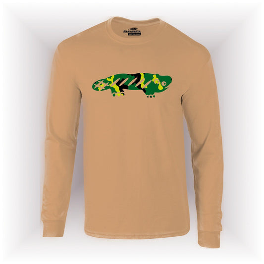 AMARA-A AM12 CAMISETA UNISEX MANGA LARGA CAMUFLAJE - DARK BEIGE