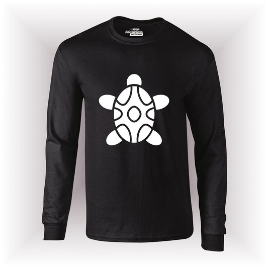 AMARA-A AM15 CAMISETA UNISEX MANGA LARGA TORTUGA WHITE - BLACK