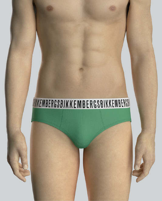 BIKKEMBERGS BKK61USP04TR-BRIEFS TRIPACK - PACK 3 U - MIX COLOR (green-azure-black)
