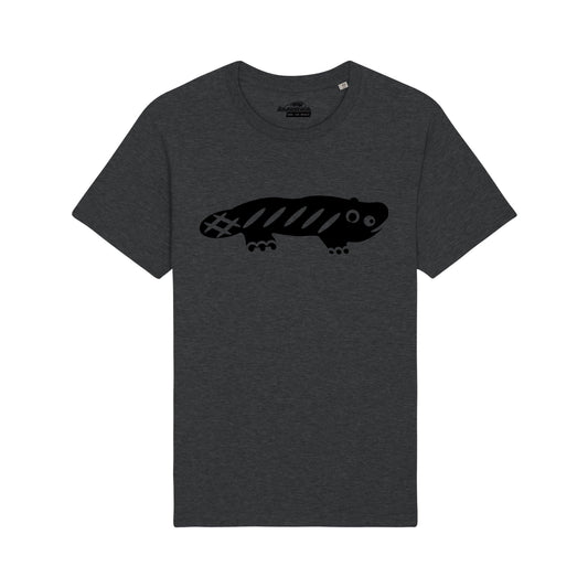 AMARA-A BS01 - T Shirt Ajolote grande BLACK - DARK GREY