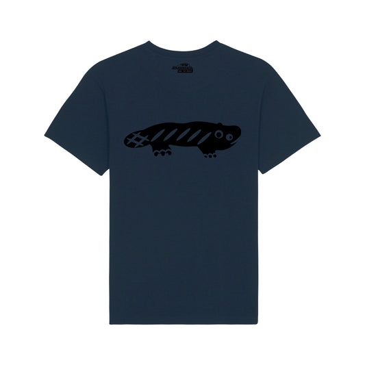 AMARA-A BS01 - T Shirt Ajolote grande BLACK - FRENCH MARINO