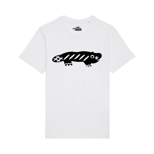 AMARA-A BS01 - T Shirt Ajolote grande BLACK - WHITE