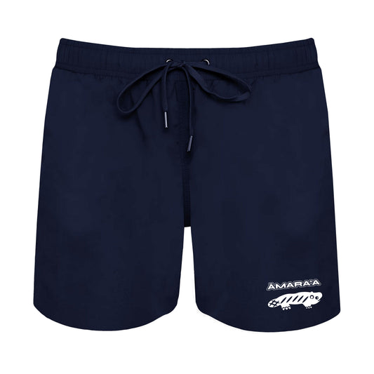 AMARA-A BS11 Bañador Ajolote pequeño + texto WHITE - NAVY