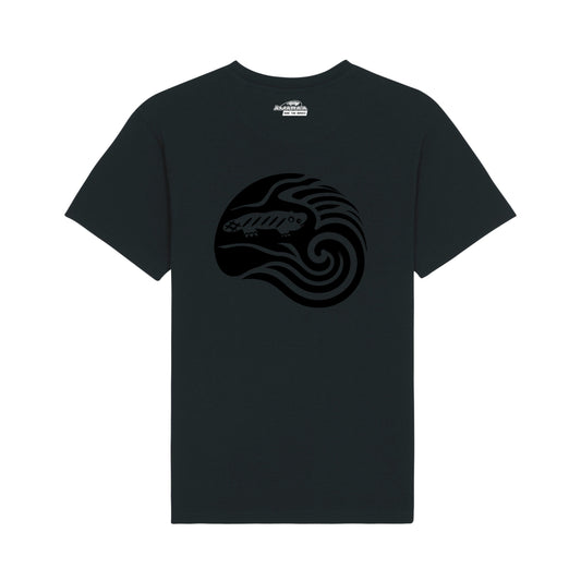 BS13 - Large Wave T-Shirt Back - BLACK - BLACK