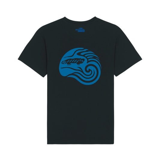 BS13 - T Shirt Ola Grande Back - BLUE FLUO - BLACK