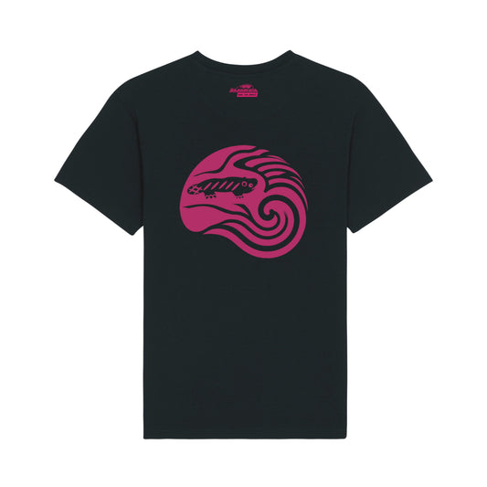 BS13 - T Shirt Ola Grande Back - FUCSIA FLUO -  BLACK