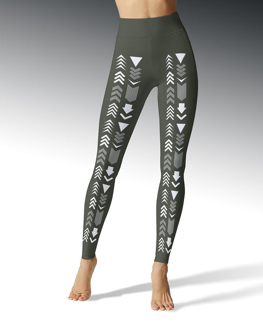 HYD Legging CITY WHITE TRANSFER Sage Leaf