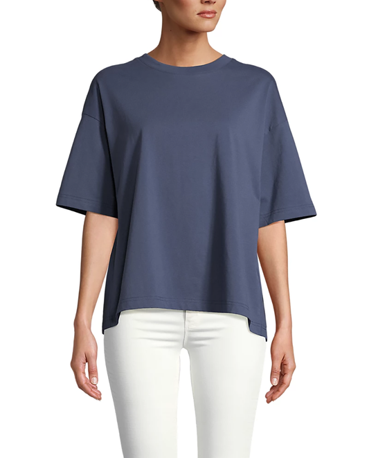 AMARA-A BA17 - Tshirt Pure woman oversize - DENIM