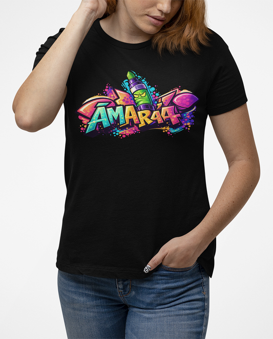 AMARA-A BA19 - T Shirt Unisex AMARA’A Graffiti - BLACK