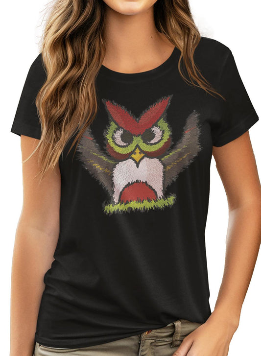 T-shirt TSF Gufo 3D - Black - BEST LUXURY STYLE AND ITALIAN CULTURE