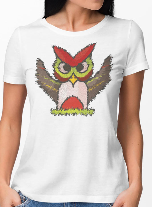 T-shirt TSF Gufo 3D - White - BEST LUXURY STYLE AND ITALIAN CULTURE