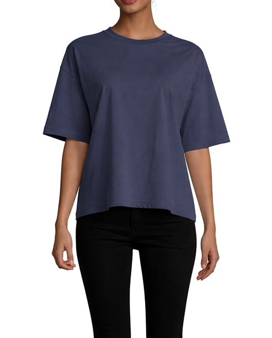 AMARA-A BA17 - Tshirt Pure woman oversize - FRENCH MARINO