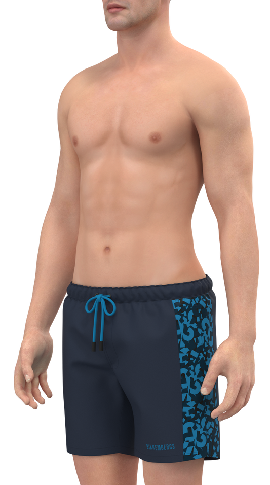 BIKKEMBERGS BKK3MBM09 MEDIUM BOARDSHORT - NAVY