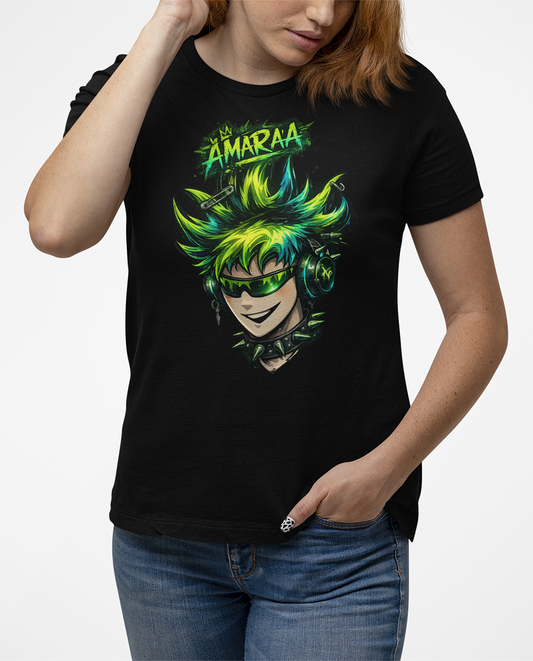 AMARA-A BA21 - T Shirt Unisex AMARA’A Neon - BLACK