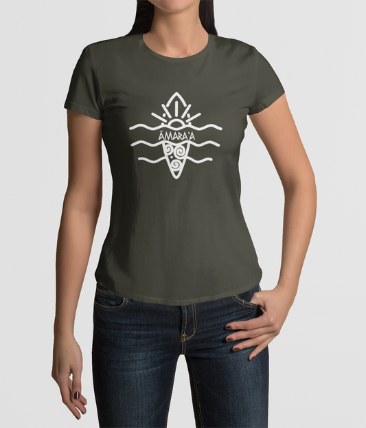 AMARA-A AW24 - T Shirt Woman RITUAL - KAKI