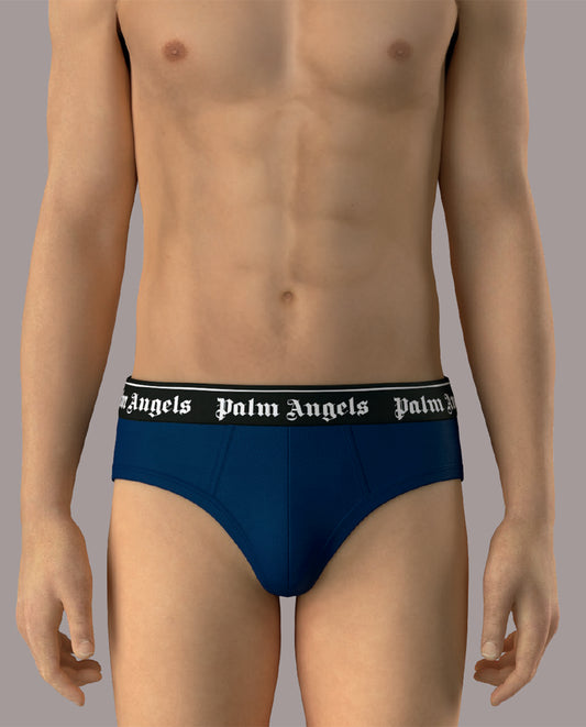 PALM ANGELS - WHITE BOX PLA1UMWSP04TR BRIEFS TRIPACK - PACK 3 U - NAVY