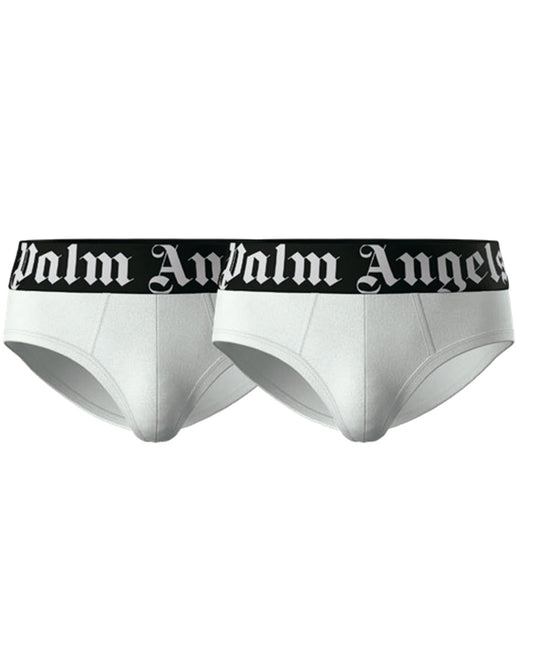 PALM ANGELS BLACK BOX PLA1UMBSP08BI BRIEFS BIPACK - PACK 2 U - WHITE