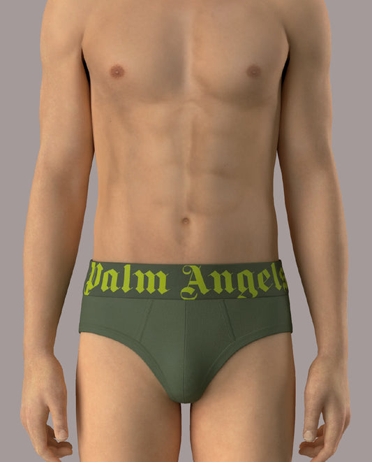 PALM ANGELS BLACK BOX PLA1UMBSP08BI BRIEFS BIPACK - PACK 2 U - MILITARY