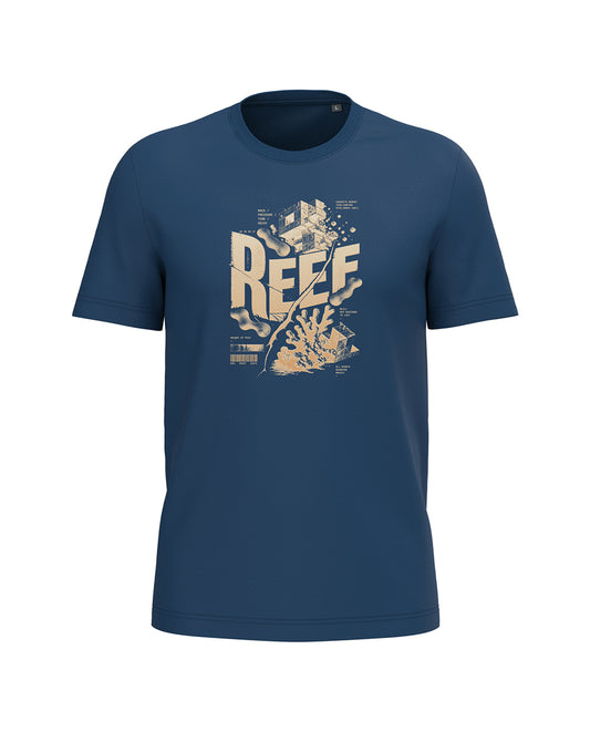AMARA-A BA34 BRUTALIST - T Shirt Unisex AMARA’A REEF - TRUE INDIGO