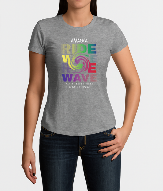 AMARA-A AW27 - T Shirt Woman WAVE - GREY