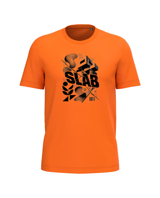 AMARA-A BA33 BRUTALIST - T Shirt Unisex AMARA’A SLAB - ORANGE