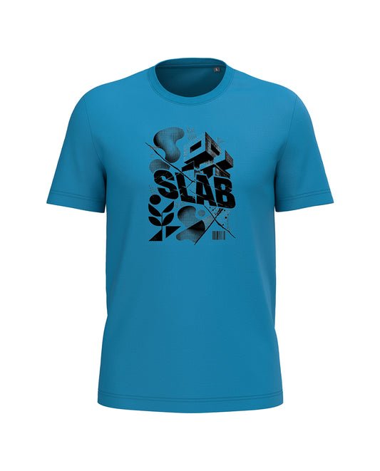 AMARA-A BA33 BRUTALIST - T Shirt Unisex AMARA’A SLAB - TROPICAL BLUE