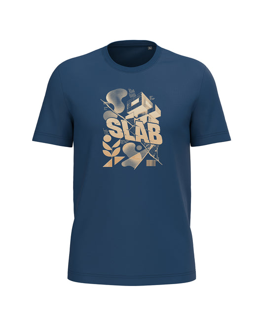 AMARA-A BA33 BRUTALIST - T Shirt Unisex AMARA’A SLAB - TRUE INDIGO