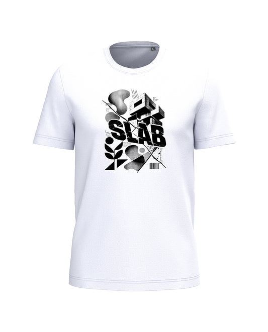 AMARA-A BA33 BRUTALIST - T Shirt Unisex AMARA’A SLAB - WHITE