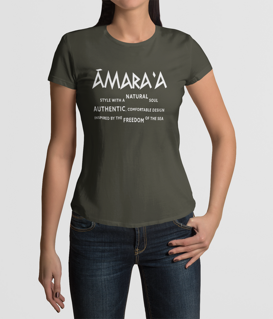 AMARA-A AW29 - T Shirt Woman STYLE - KAKI