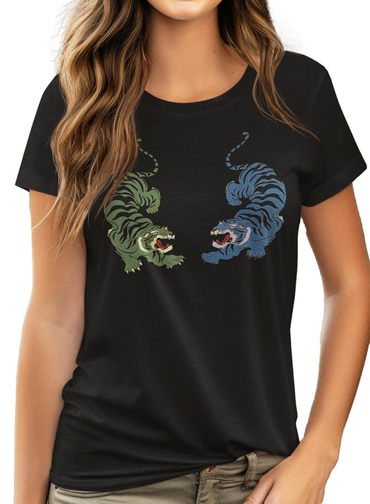 T-shirt TSF Tiger Two - Black - BEST LUXURY STYLE AND ITALIAN CULTURE