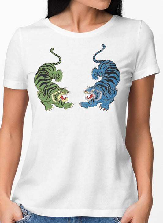 T-shirt TSF Tiger Two - White - BEST LUXURY STYLE AND ITALIAN CULTURE