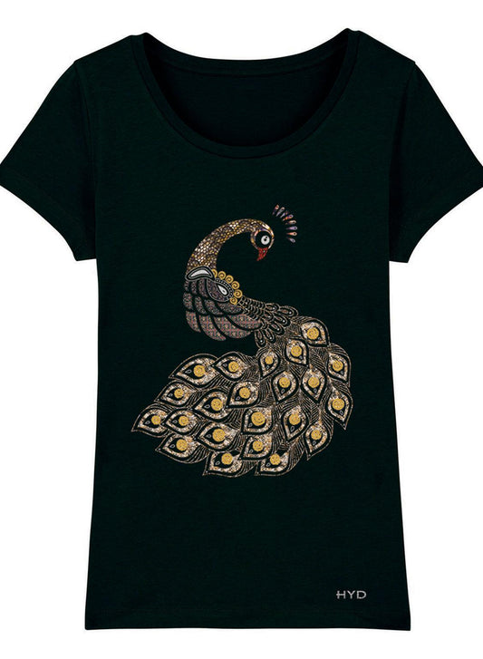 T-shirt TSF Pavone Limited - Black - BEST LUXURY STYLE AND ITALIAN CULTURE