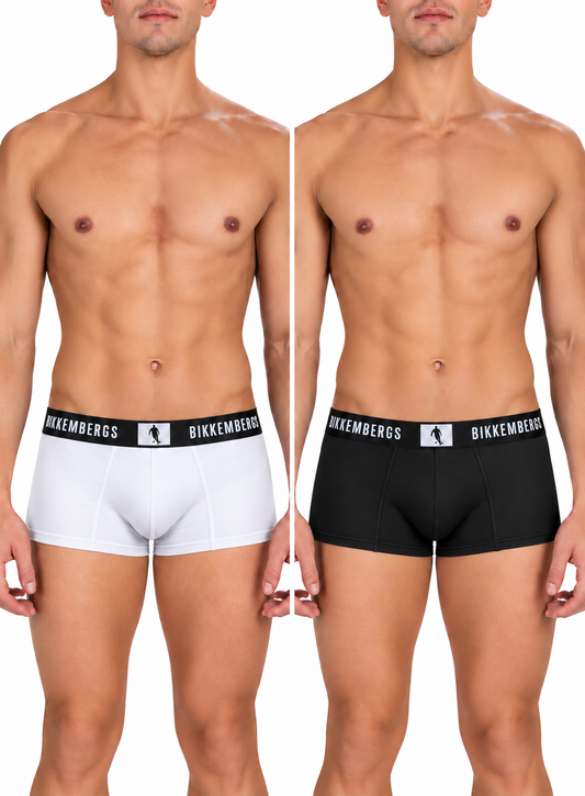 BIKKEMBERGS BKK42UTR17BI-TRUNK BIPACK - PACK 2 U - MIX (BLACK - WHITE)
