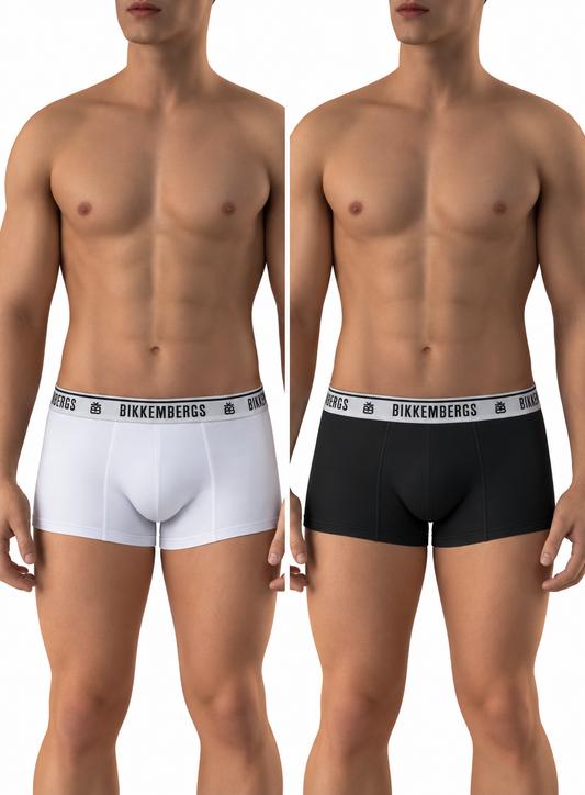 BIKKEMBERGS BKK42UTR19BI-TRUNK BIPACK - PACK 2 U - MIX (BLACK - WHITE)