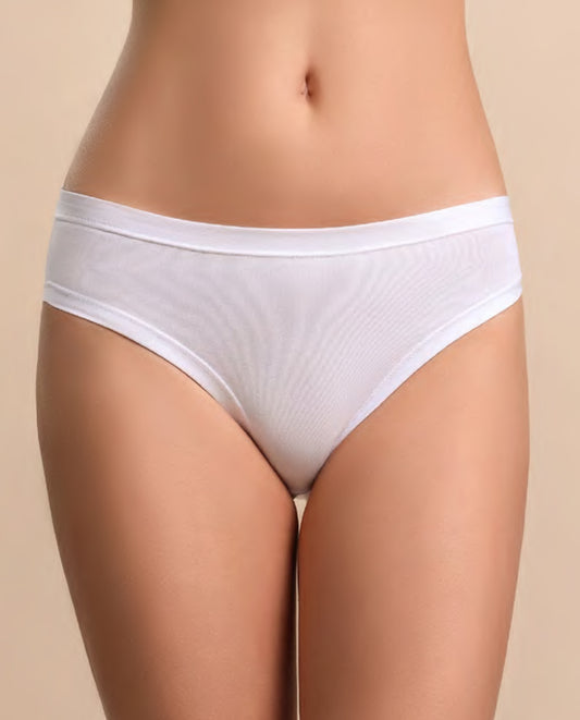 VITTORIA B V077 Bragas mini simple Algodón - WHITE-PACK 6