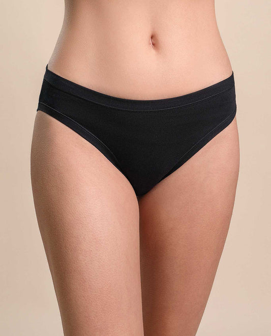 VITTORIA B V5050 Bragas cintura media Algodón Filoscozia - BLACK - PACK 6