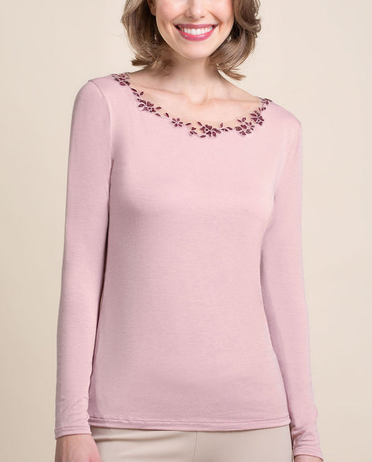 VITTORIA B VI827 Camiseta interior  Modal y Caschmere - ROSA ANT.